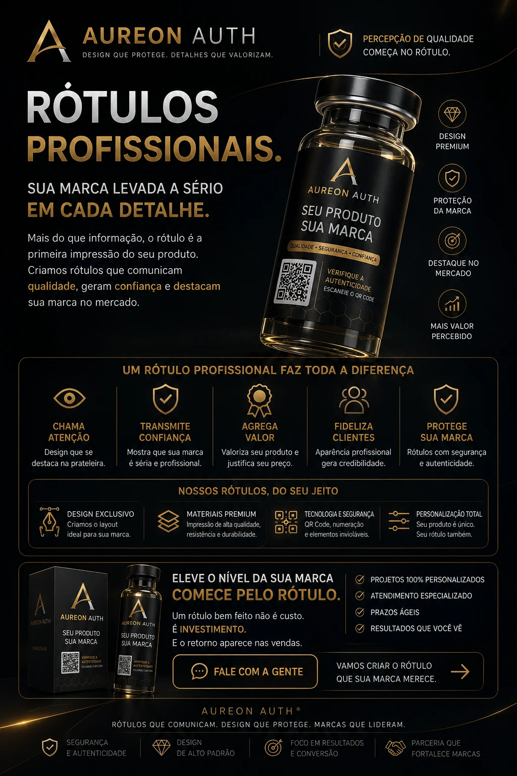 Projeto de rótulo profissional AUREON AUTH